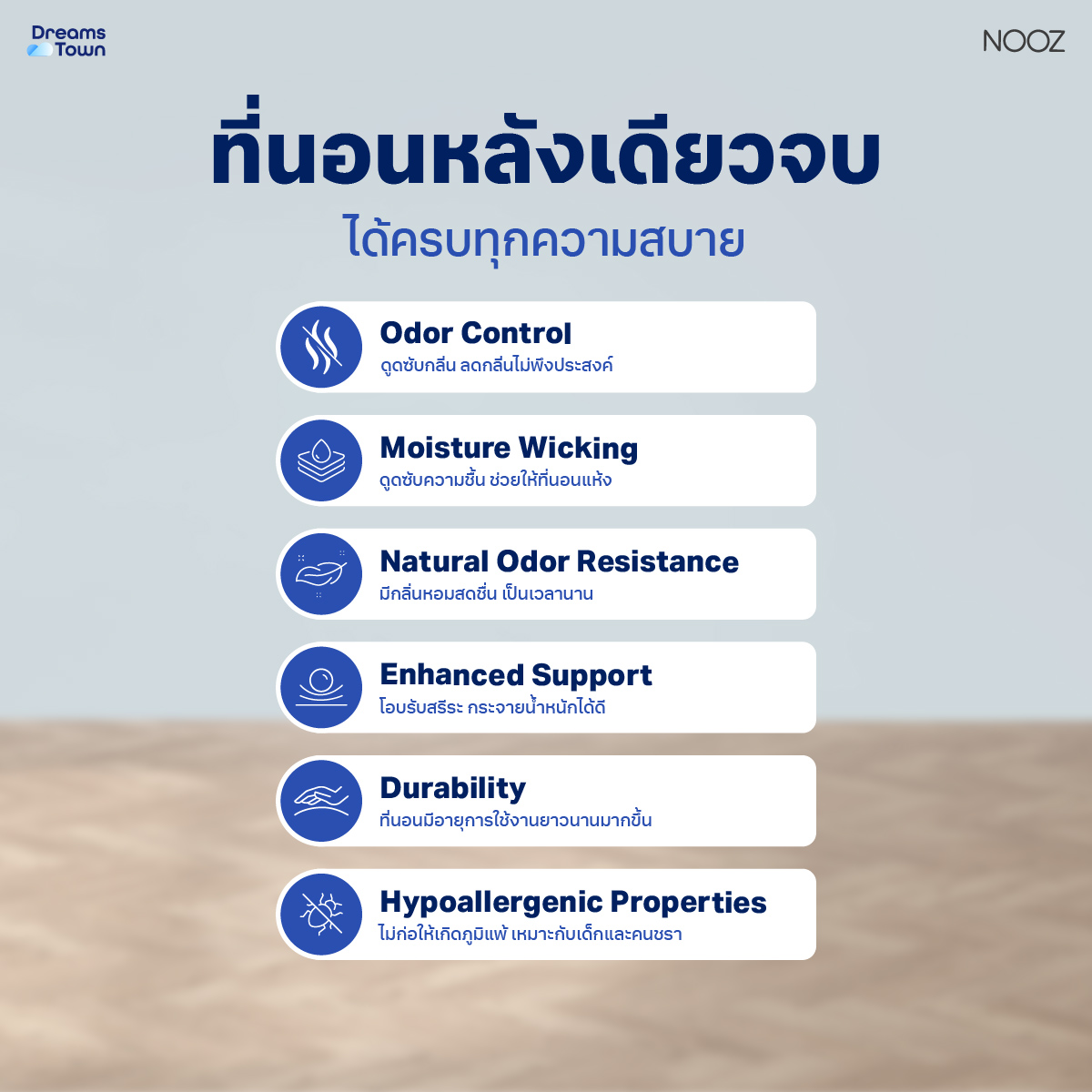 ที่นอนเมมโมรี่โฟม 5 ฟุต NOOZ EVENING LITE EVO หนา 4 นิ้ว_5